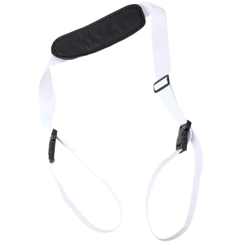 GORGECRAFT Beach Chair Carrying Strap White Folding Chair Backpack Anti-Slip Shoulder 100 to 189cm Adjustable Replacement Convenient Straps for Outdoor Picnics Beaches Camping Outdoor Fishing - color: White