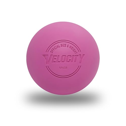Velocity Lacrosse Balls - 9가지 색상 선택 가능, 1, 2, 3, 6, 18, 60, 120 (케이스) 팩 - color: 핑크, size: 1 Ball, style: 연습용 공