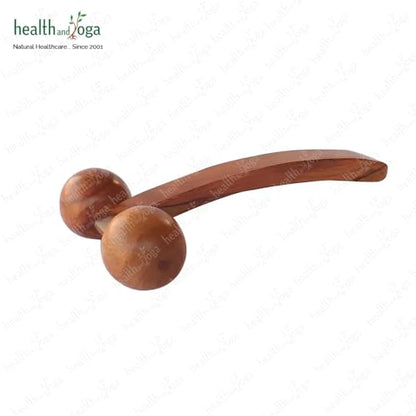 SoulGenie HealthAndYoga™ NatureSooth Wooden Massage Roller – Wood Therapy Massage Tools – Handheld Calf and Leg Massager, Back and Shoulder Massager and Full Body Massager