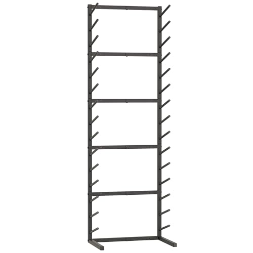 GIOTORENT Wall Mount Blueprint Storage Rack,15-Tier Heavy Duty Blueprint Holder for Construction Plan, Posters,Vinyl Rolls, Art Prints, Max 30lb/Arm, Easy Mount for Home, Office(Matte Black) - style: 15Tier-Wall Mount - Black
