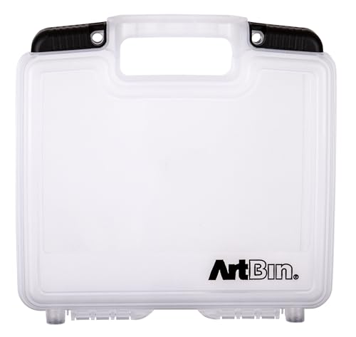 ArtBin 6977AB 12 inch Quick View Deep Base Carrying Case, Portable Art & Craft Organizer with Handle, [1] Plastic Storage Case, Translucent - size: 12 inch - Deep