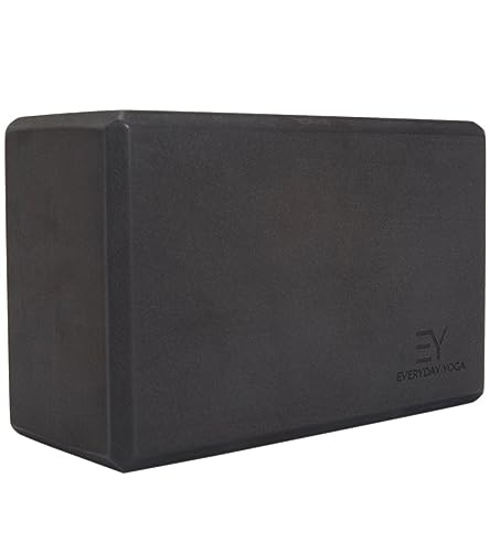 Everyday Yoga Premium Foam Block, 3in/4in/5in Thick, Multi Colors, 1 Block - color: Black, size: 4 Inch Thick
