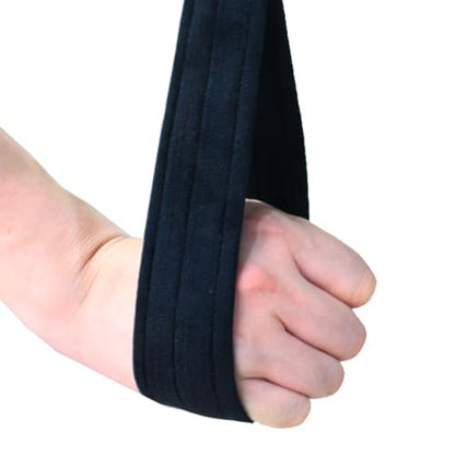 Aerial Straps Aerial Hoop Hand Lyra Hoop Hand Loop for Aerial Cube Pole Circus Acrobatics Dance Strength Training - color: Black