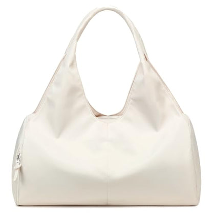 Forestfish Gym Bag For Women With Shoes Compartment & Wet Dry - color: Beige