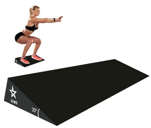 SEWD Extra Large 20 Degree Slant Board Squat Wedge | Heel Elevated Squat, Knees Over Toes, Deadlifts, For Home Gym and Personal Trainers