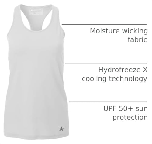 Arctic Cool Women's Tank Instant Cooling Moisture Wicking Performance UPF 50+ Tank Top - color: Arctic White, size: 3X-Large