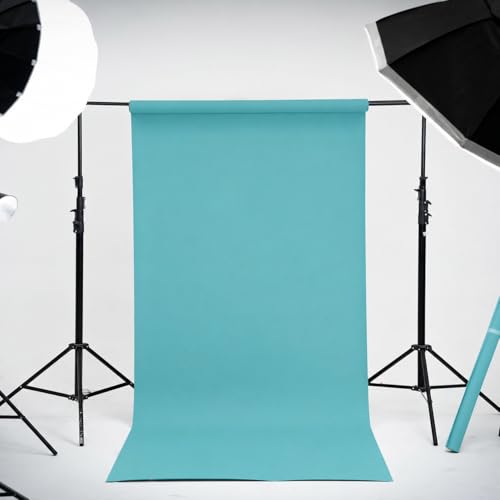 Kate Seamless Paper Backdrop for Photography Solid Blue Backdrop Paper (53''x16.4' Lite Blue) - color: Lite Blue, size: 53''x16.4'