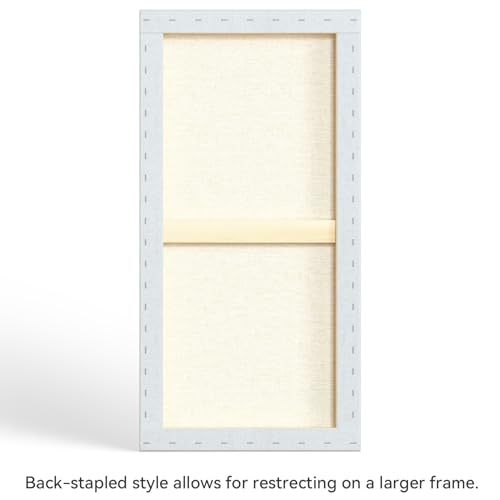 PHOENIX 18x36 Inch 2 Pack Gallery Canvas - 1.5 in Thick Extra Large Long Canvases for Painting - Deep Edge 100% Cotton 11 Oz. Gesso Primed White Blank Professional Canvas Oil & Acrylic Paints - size: 18"x36", style: Gallery