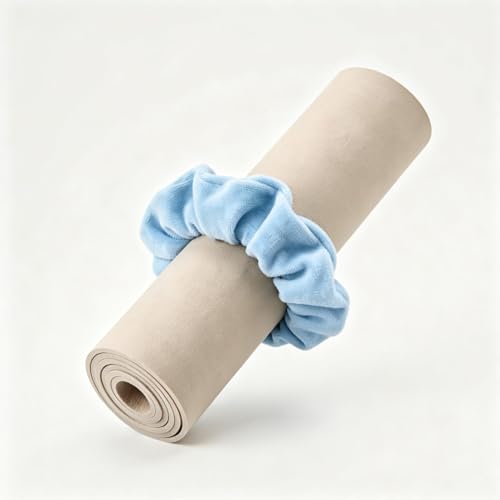 Yoga Mat Scrunchie - Holds Your Yoga Mat in Style - Durable & Elasticity Fabric - Fits All Standard Yoga Mats - color: Blue