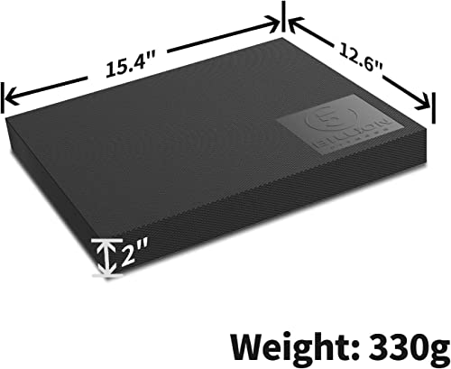 Foam Balance Pad,5BILLION Stability Pad for Physical Therapy,Non-Slip Exercise Balance Pad for Balance workouts,Yoga Knee Pad for Gym Fitness Stretching Pilate - size: Black-L
