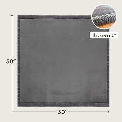 Hakuna Matte CloudSoft Play Mat - Dark Gray 50" x 50" Waterproof - color: Dark Gray, size: 50" x 50"