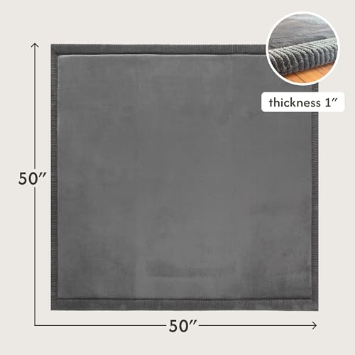Hakuna Matte CloudSoft Play Mat - Dark Gray 50" x 50" Waterproof - color: Dark Gray, size: 50" x 50"