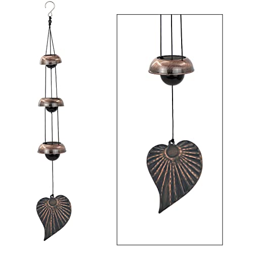 Three Cooper Leaf Temple Wind Chime,Wind Chimes with 3 Bells - size: Three-Bodhi