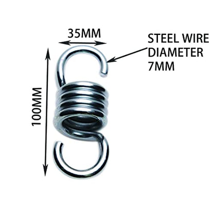 Heavy Duty Spring Hammock Chair Swing Hook Suspension Extension - size: Spring - 7MM - 100MM