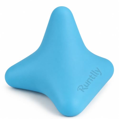 Trigger Point Massage Tool, 3" × 2.6", Deep Tissue Manual Massage Ball for Muscle Knots & Myofascial Release, Physical Therapy Tool for Plantar Fasciitis, Foot Hand Hip & Back Soreness Relief - color: Blue