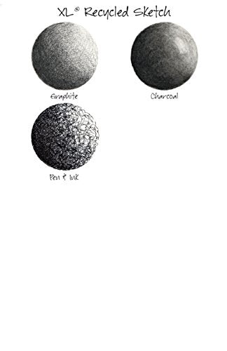 Canson XL Series Sketchbook, Recycled, Foldover Pad, 9x12 inches, 100 Sheets (50lb/74g) - Artist Paper for Adults and Students - Graphite, Charcoal, Pencil, Colored Pencil