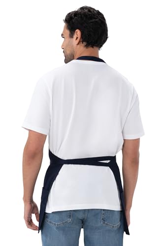 Chef Works Unisex Three Pocket Apron - color: Navy