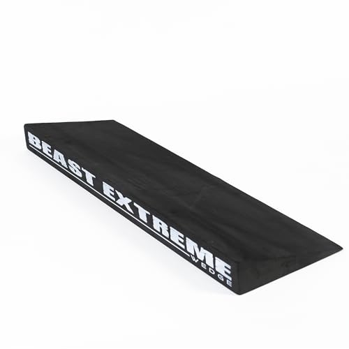 Beast Extreme Wedge Block - Wider Calf Stretcher Slant Board for Extra Stability - Heel Elevated Wedges for Weightlifting, Physical Therapy - Incline Board for Calf Stretching, Strength, Mobility