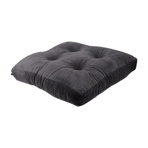 Square Pillows Seating, Thick Meditation Floor Pillow,Flexible Large Pillows Seating,2PCS Color Chair Pads Cushions,Square Floor Pillows for Game Yoga Charcoal, 42 * 42cm/16.53 * 16.53" - color: Charcoal, size: 42*42cm/16.53*16.53"