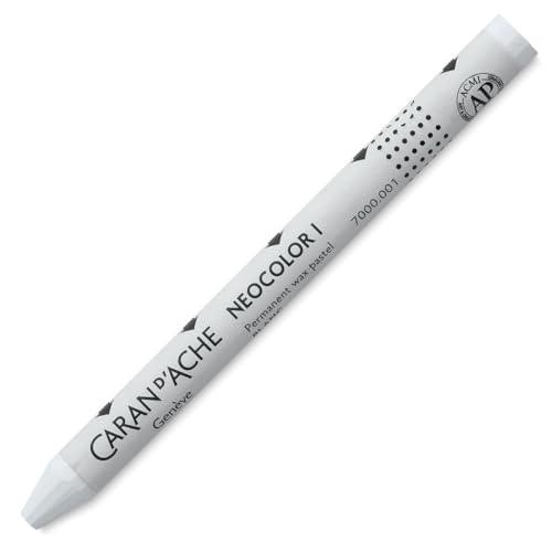 Caran d'Ache Neocolor II Watercolor Crayon, 001 White (7500.001)