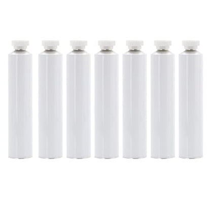 Empty Oil Paint Tube with Needle Cap (40ml, 7 Pack), Unsealed Aluminum Tube for Storing Paints Acrylics, Gouaches, Watercolors, Oils and Other Kinds of Paints