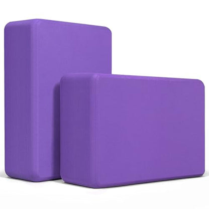 2 Pack Yoga Blocks, Lightweight 3x6x9in Yoga Bricks - color: 2PACK-Deep Purple