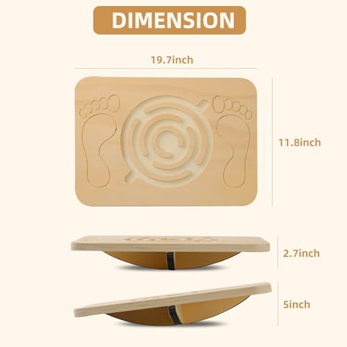 Juoe 360° Maze Balance Board Wobble Board,Sensory Balance Toys