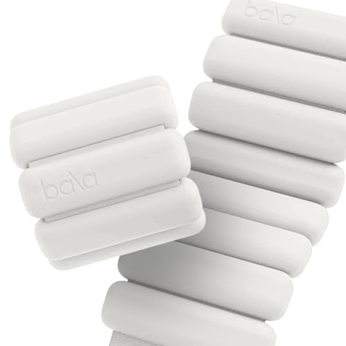 Bala Bangles Wrist & Ankle Weights for Women & Men, Home Gym Equipment - color: Bone, size: 1 LB