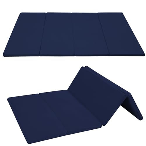 MeMoreCool Kids Floor Mattress, 48x72 Inch Foldable Play Mat, Navy Blue | Navy blue 4x6 ft foam tatami futon mat - color: Navy