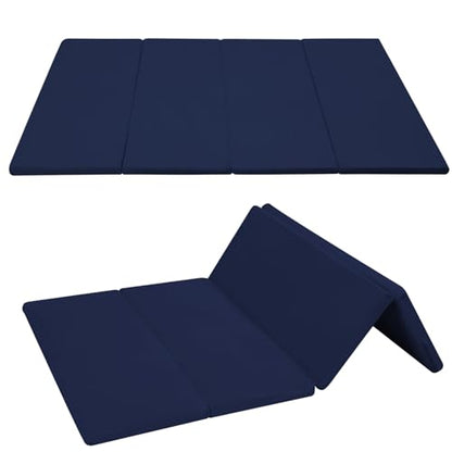 MeMoreCool Kids Floor Mattress, 48x72 Inch Foldable Play Mat, Navy Blue | Navy blue 4x6 ft foam tatami futon mat - color: Navy