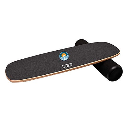 Fitlaya Fitness Balance Board Trainer Wooden Training Equipment for Fitness Workout, Hockey‎, Skateboarding, Surfing and Snowboarding - style: SUN & SNOWMOUNT