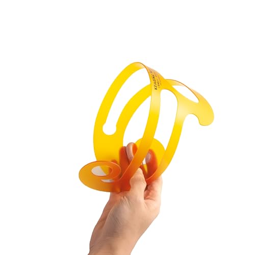 KEARING 2Pcs Orange French Curve Ruler Set - Flexible Sewing Template | Flexible 2-piece transparent orange PVC french curve set. Smooth drawing & grading templates for sewing pattern making - style: 1300S