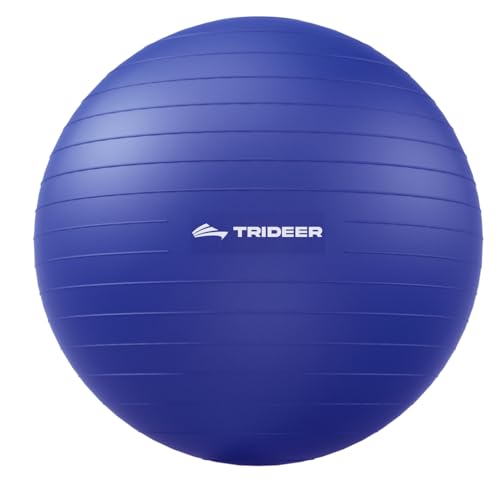 Trideer Yoga Ball for Exercise, Pilates, Core & Balance Training, Stability Ball for Pregnancy & Birthing Prep, Physical Therapy, Daily Stretching, Office Chair for Active Sitting, Quick Pump Included - color: Indigo, size: XL(27-30ines/68-75cm)