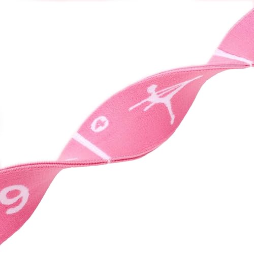 2-Pack Adjustable Kids Dance Stretch Bands - 8-Loop Elastic Bands for Ballet, Latin, Yoga, Gymnastics & Stretching - Flexible, Multi-Section Design for Dance Training & Flexibility - color: Pink+Purple