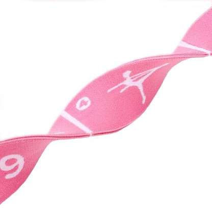 2-Pack Adjustable Kids Dance Stretch Bands - 8-Loop Elastic Bands for Ballet, Latin, Yoga, Gymnastics & Stretching - Flexible, Multi-Section Design for Dance Training & Flexibility - color: Pink+Purple