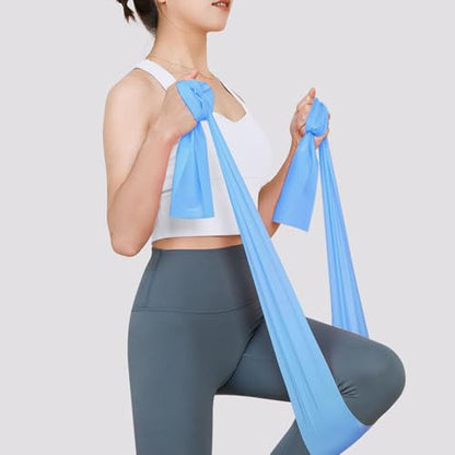 Long Resistance Bands Latex-Free Yoga Exercise Stretch Bands for Physical Therapy Workout Blue