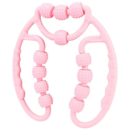 Cellulite Massage Roller, 12 Wheels Muscle Roller for Arm & Leg, Meridian Calf Ring Tool Stick with Circular Clamp, for Lymphatic Drainage, Anti-Cellulite Body Sculpting, Thigh Waist Foot Wrist Relief
