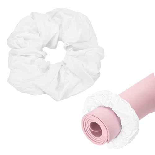 Yoga Mat Scrunchy, Durable & Elastic Fabric Yoga Mat Strap Band - color: White