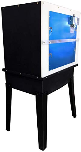 Screen Print Direct® Screen Printing Washout Booth - w/LED Light | Compact Vertical Design, 32 By 24 By 64 Inches - Chemical Resistant, Recycled Polyethylene, Easy Assembly - LED Light - size: Washout Booth with LED