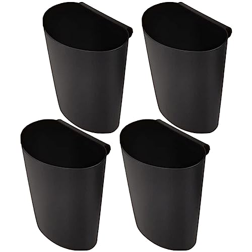 NUOBESTY Hanging Cup Holder Storage Basket 4-Pack Portable Buckets for Rolling Cart Organizer Kitchen & Office Storage Art Supplies Pencil Makeup Holder 4.72X4.60X2.75In - color: Black