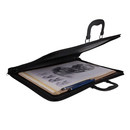 Artist's Loft Art Portfolio – Hard-Shell Zippered Portfolio with Carry Handles, Black, 17" x 22", 1 Pack