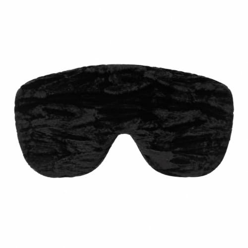 Handmade Opulence Yoga Eye Pillow - Weighted Flaxseed Fill, Lavender Aromatherapy, Satin & Velvet, Adjustable Strap - Ideal for Meditation & Restful Sleep - Black - TEMFL-BK - color: Black