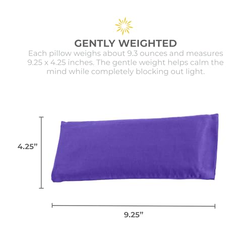 4 Pack Unscented Sateen Eye Pillows, Purple - color: Purple