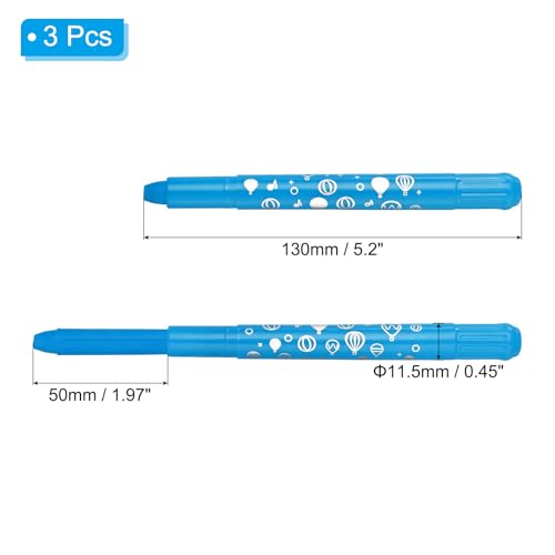 PATIKIL Gel Crayons, 3PCS Watercolor Crayons Silky Water Soluble Twist Bulk for Artists Coloring Drawing Painting, Bright Blue Crayon - color: Bright Blue