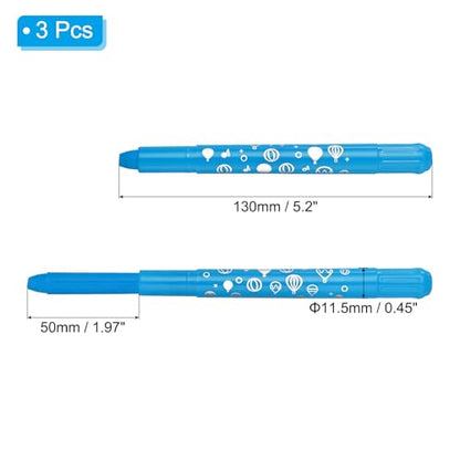 PATIKIL Gel Crayons, 3PCS Watercolor Crayons Silky Water Soluble Twist Bulk for Artists Coloring Drawing Painting, Bright Blue Crayon - color: Bright Blue