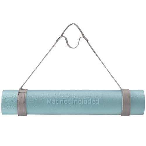 Trilancer Yoga Mat Strap with Hook and Loop Closure - Mat Not Included - color: Grey
