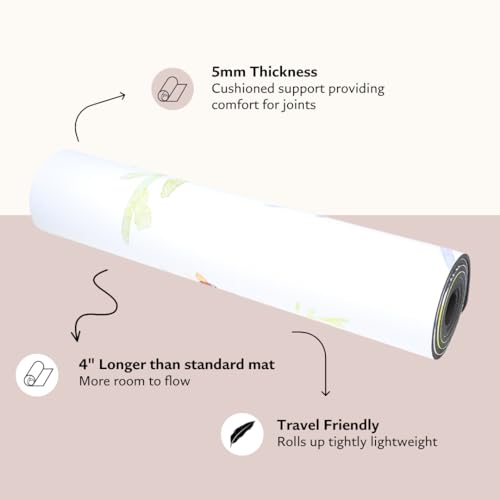 Shakti Warrior TPE Yoga Mat (72 inch x 24 inch x 6mm Thick) | Artist-designed premium TPE yoga mat with a non-slip surface for regular yoga, hot yoga, Pilates, workouts and practice. - color: Dreamcatcher