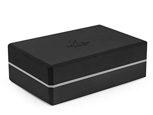 Heathyoga Yoga Blocks 2 Pack with Strap, High Density EVA Foam Yoga Block and Yoga Strap Set to Support and Improve Poses and Flexibility