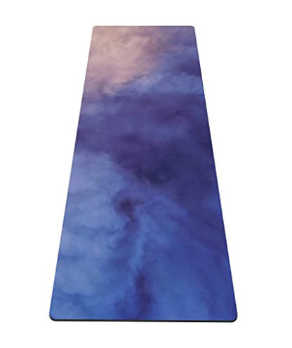 nuveti Yoga Mat Print Extra Thick TPE Non Slip Fitness Exercise Mat with Carrying Bag,72"x24" Extra Thick 6MM Exercise & Workout Mat for Yoga, Pilates Fitness and Floor Exercises - color: Fog-P