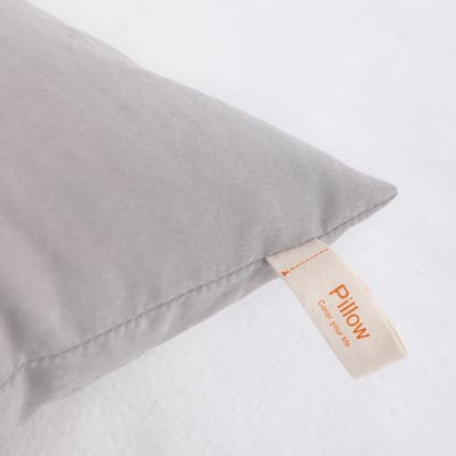 NTBAY Toddler Pillows, Set of 2, 13"x18", Light Grey - color: Light Grey, size: 13"x18"
